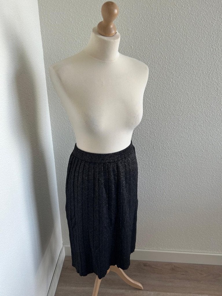 King Louie maat M midi glitter rok zwart 336, Maat 38/40 (M), Zwart, Ophalen of Verzenden, Zo goed als nieuw