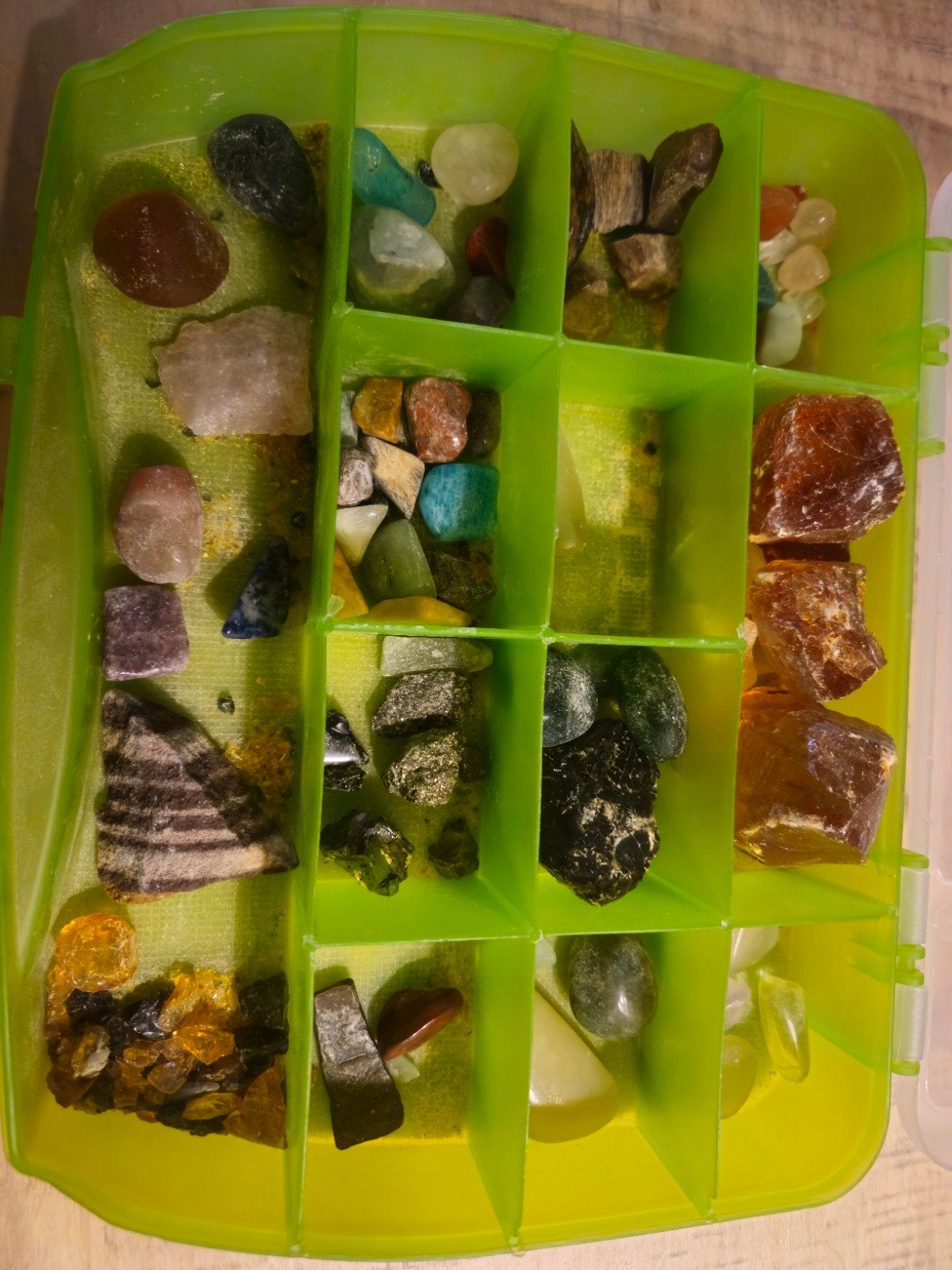Stenen collectie met diverse soorten edelstenen en mineralen, Ophalen, Overige typen