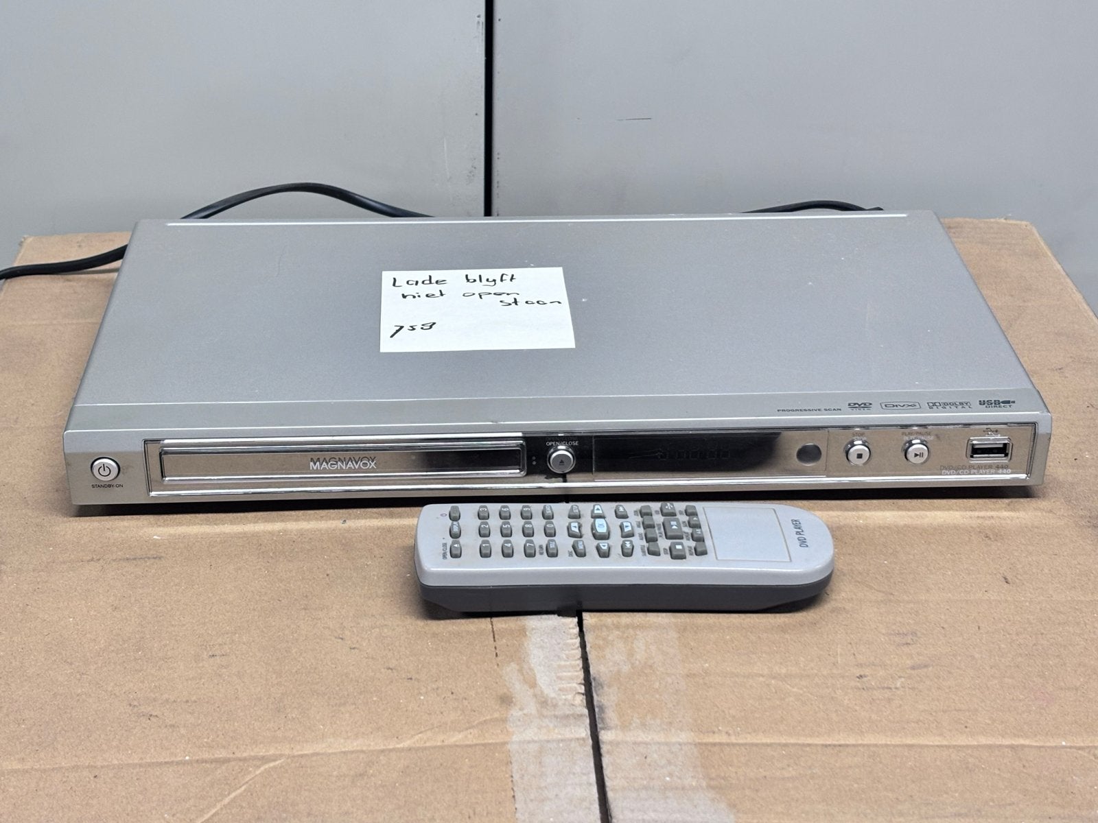 Magnavox CD/DVD 440 - Lade defect, Audio, Tv en Foto, Dvd-spelers, Ophalen of Verzenden, Niet werkend, Dvd-speler, Overige merken