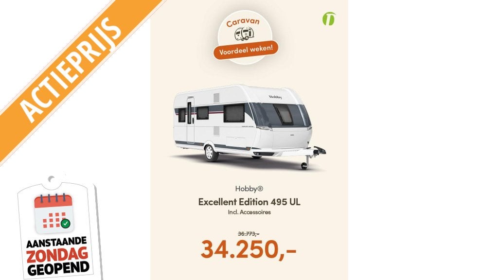 Hobby De Luxe 495 UL ACTIEPRIJS, Rondzit, Hobby, Bedrijf, 4 tot 5 meter