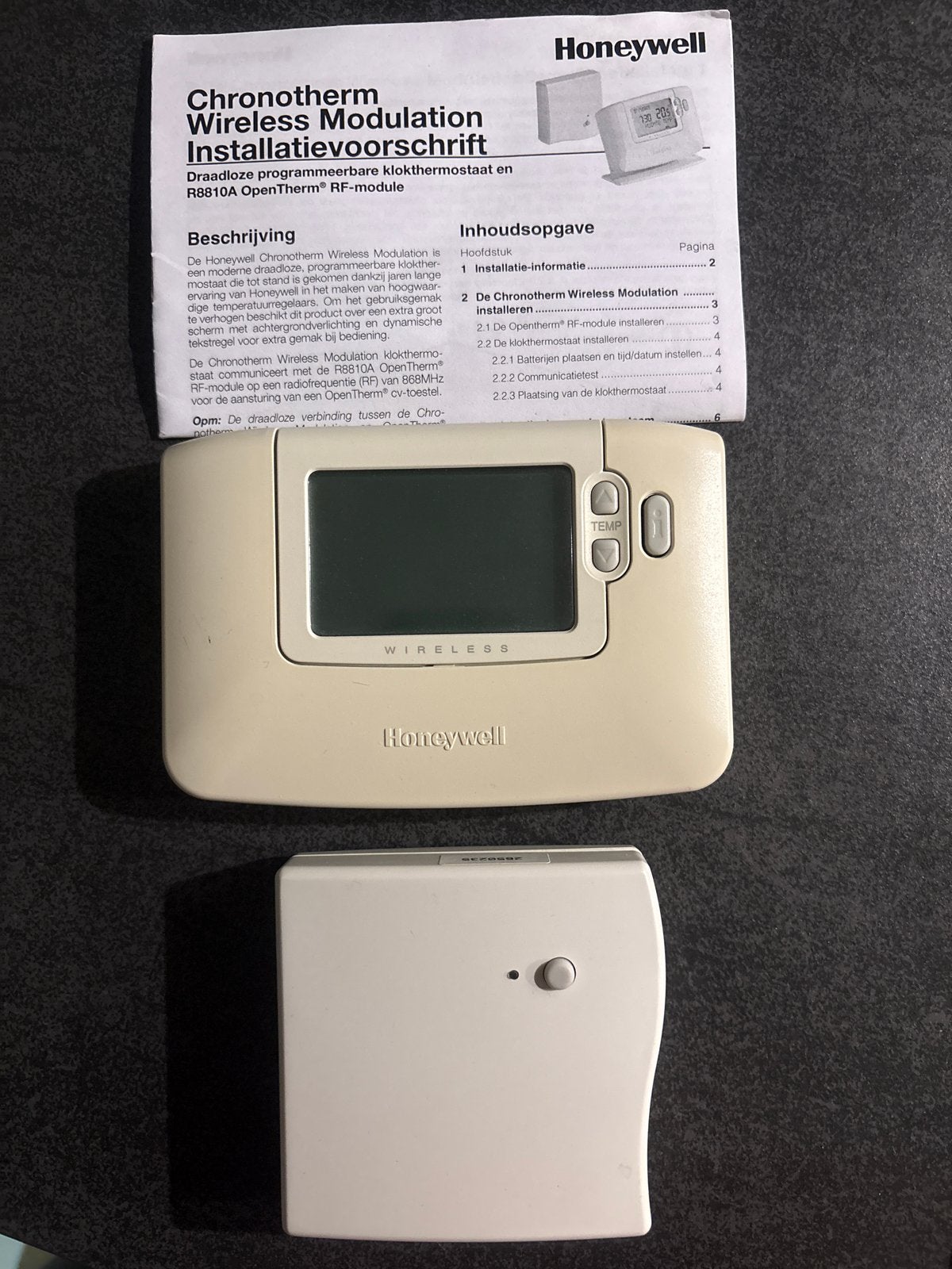 Honeywell Chronotherm Wireless Modulatie Thermostaat, Doe-het-zelf en Verbouw, Ophalen of Verzenden, Slimme thermostaat, Gebruikt