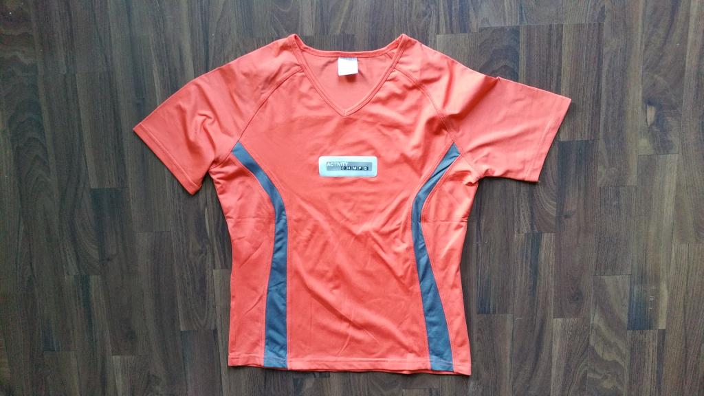 Shamp sportshirt oranje, Kleding | Dames, Sportkleding, Zo goed als nieuw, Yoga, Maat 38/40 (M), Oranje, Ophalen of Verzenden