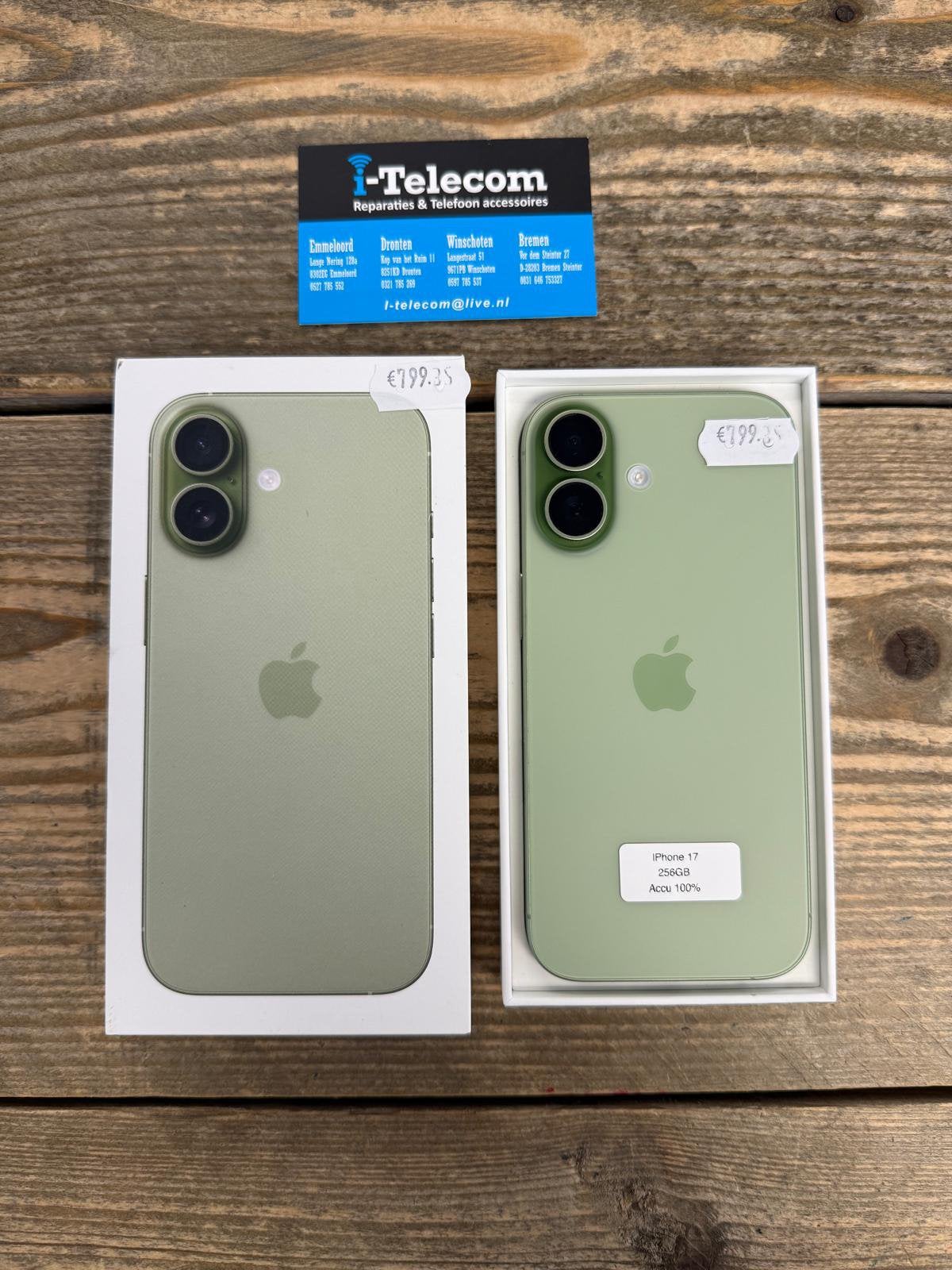 Iphone 17 green 256 GB + apple garantie 100%, Ophalen of Verzenden, Zo goed als nieuw, Overige typen