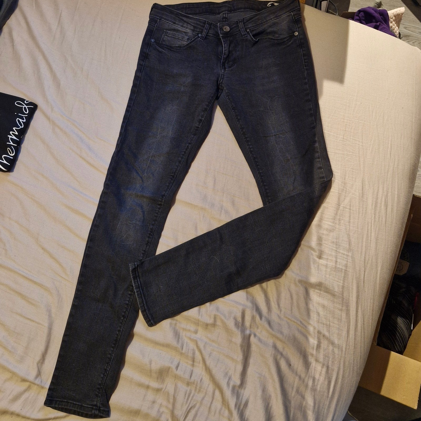 Anti Blue Skinny Jeans Zwart Maat 28 (S) Jongens The Sting, Zwart, Ophalen of Verzenden, Anti Blue, Gedragen