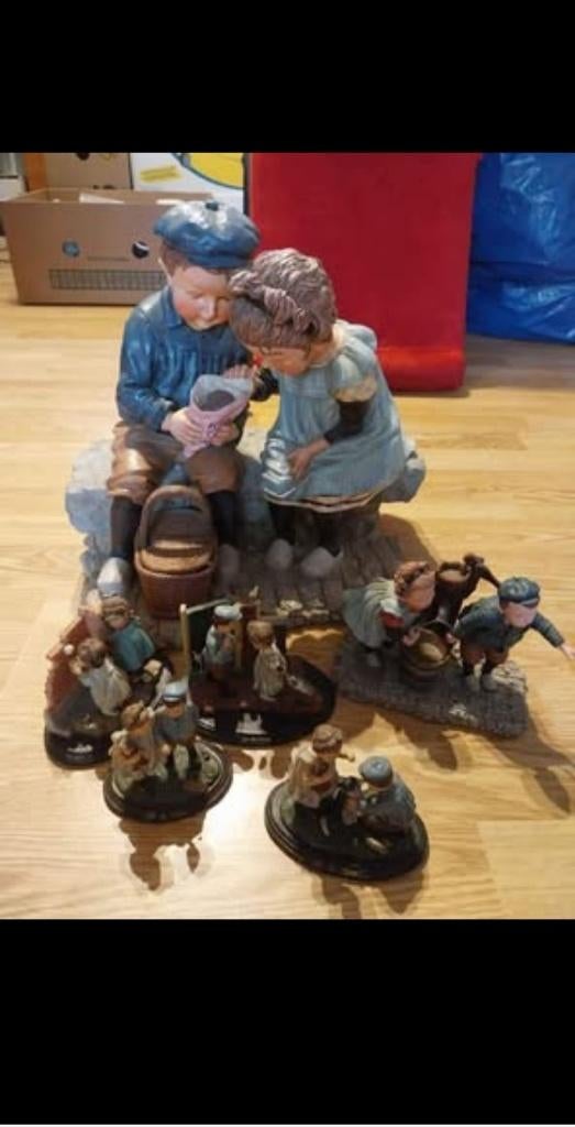 Set Ot en Sien beelden. Grote Ot en Sien beeld is 36 cm hoog, Ophalen, Gebruikt, Overige typen