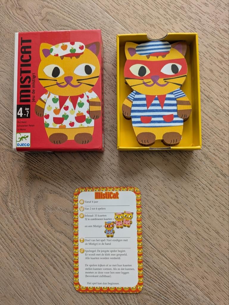 Misticat Kaartspel - Djeco (zwartepieten), Een of twee spelers, Ophalen of Verzenden, Zo goed als nieuw, Djeco