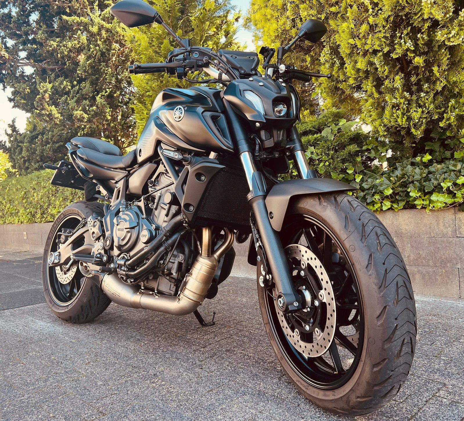 Yamaha MT-07 2024 met full AKRA, Gebruikt, Particulier, Naked bike
