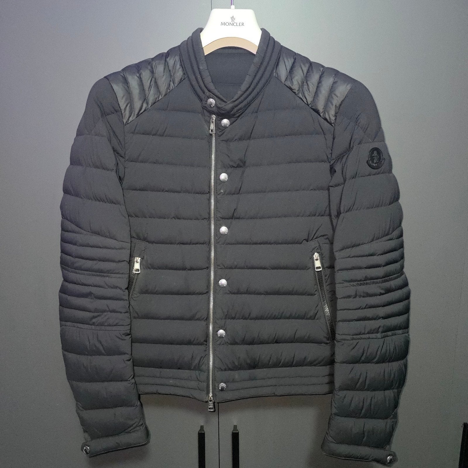 Originele Moncler Jas | Maat S (Met bon), Moncler, Zwart, Ophalen of Verzenden, Zo goed als nieuw