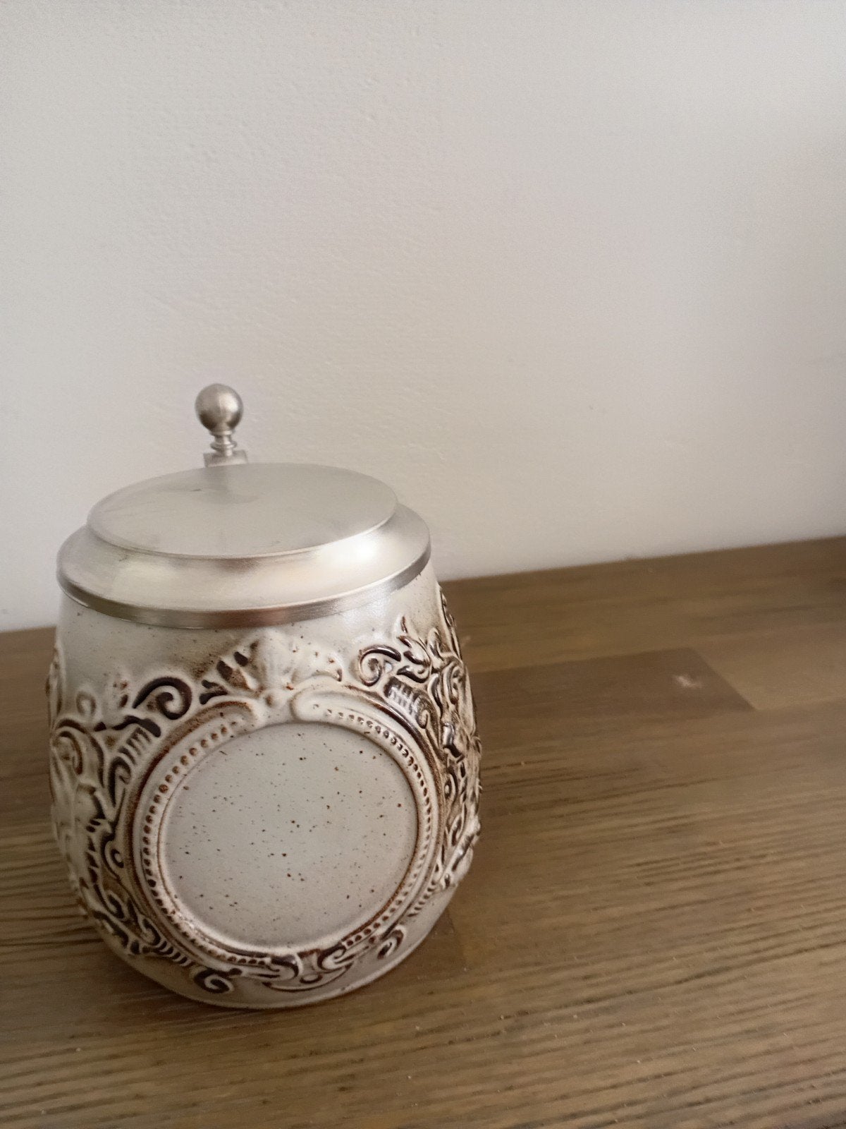 Vintage Bierpul met Tinnen Deksel - GERZ 94% ZINN, Ophalen of Verzenden