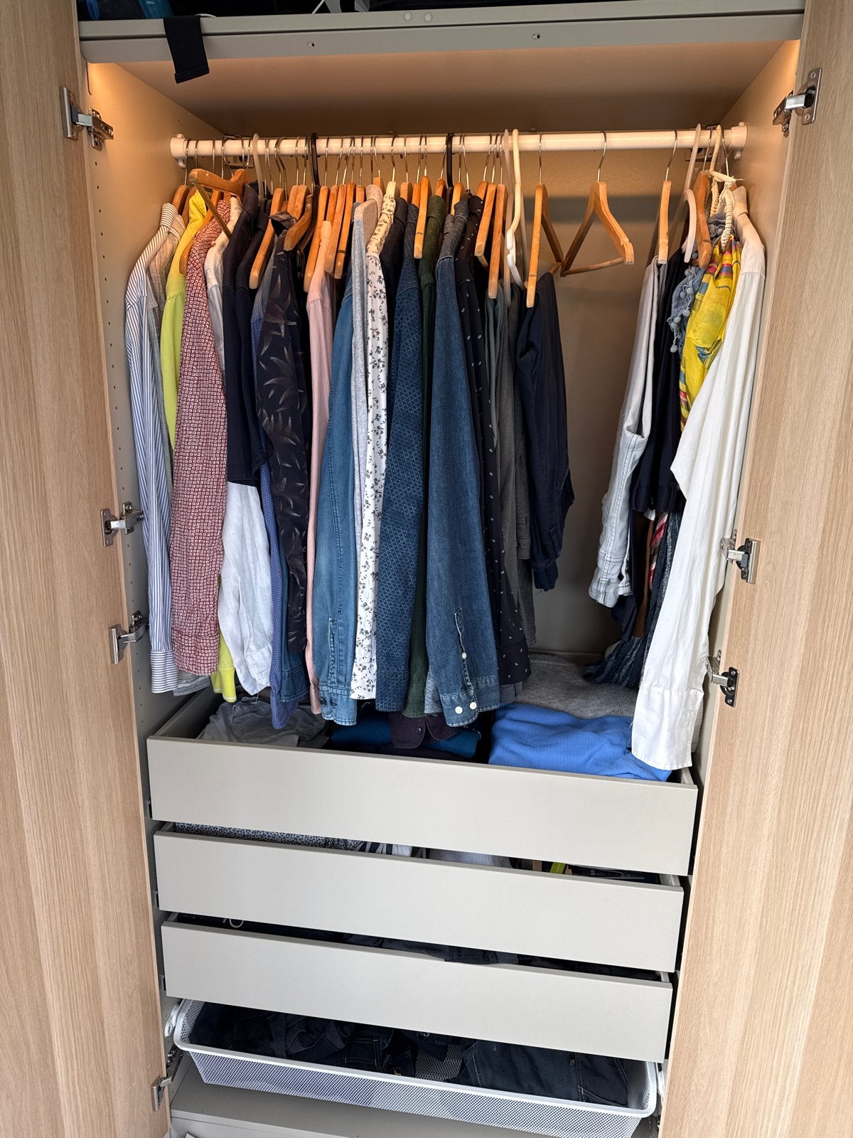 IKEA PAX Kledingkast 100x58x201 (alleen kast met 1 legplank), Ophalen, 200 cm of meer, 50 tot 100 cm, Zo goed als nieuw
