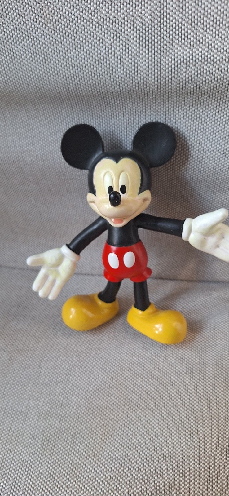 Vintage Mickey Mouse Beeldje - Disney Figuur, Ophalen of Verzenden, Mickey Mouse, Gebruikt, Beeldje of Figuurtje
