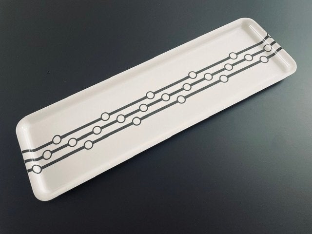 Vintage IKEA melamine dienblad grafisch design, Ophalen of Verzenden, Zo goed als nieuw, Rechthoekig, Overige materialen