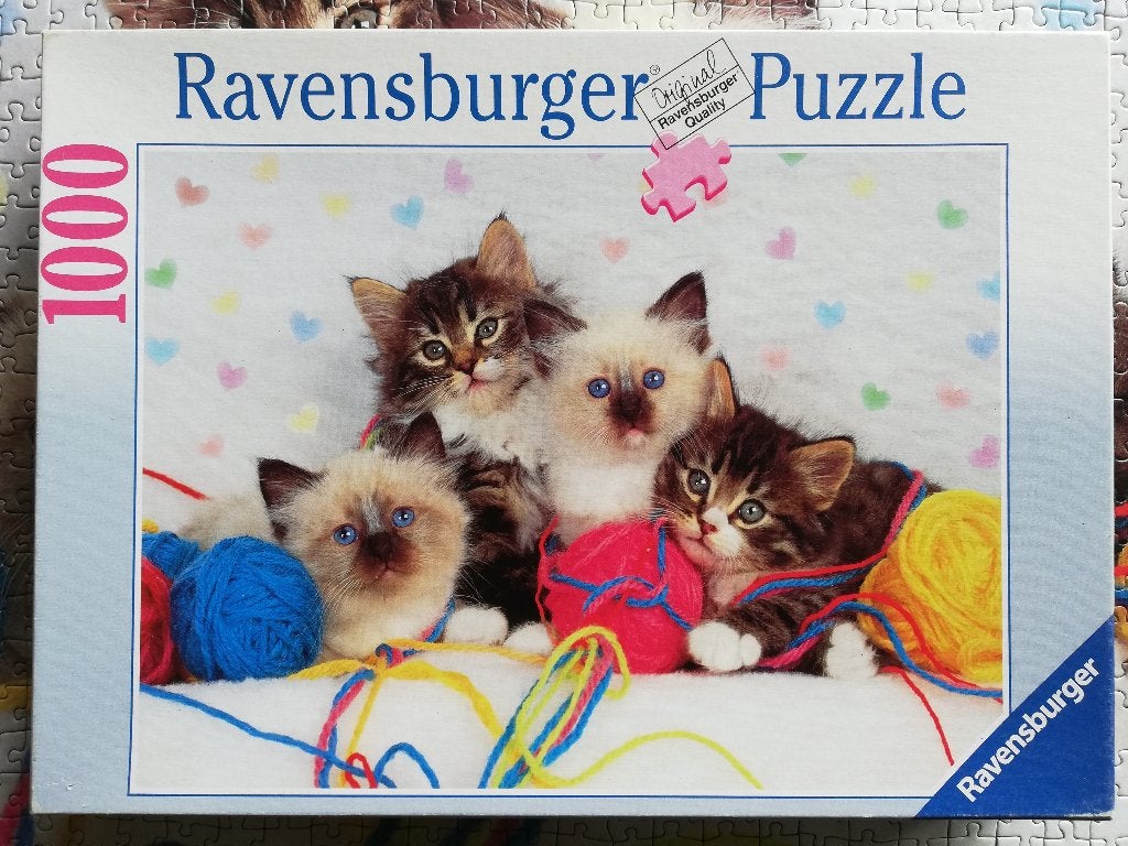 Puzzel 1000 stukjes: Kattenkwartet, Ophalen of Verzenden, 500 t/m 1500 stukjes, Gebruikt, Legpuzzel