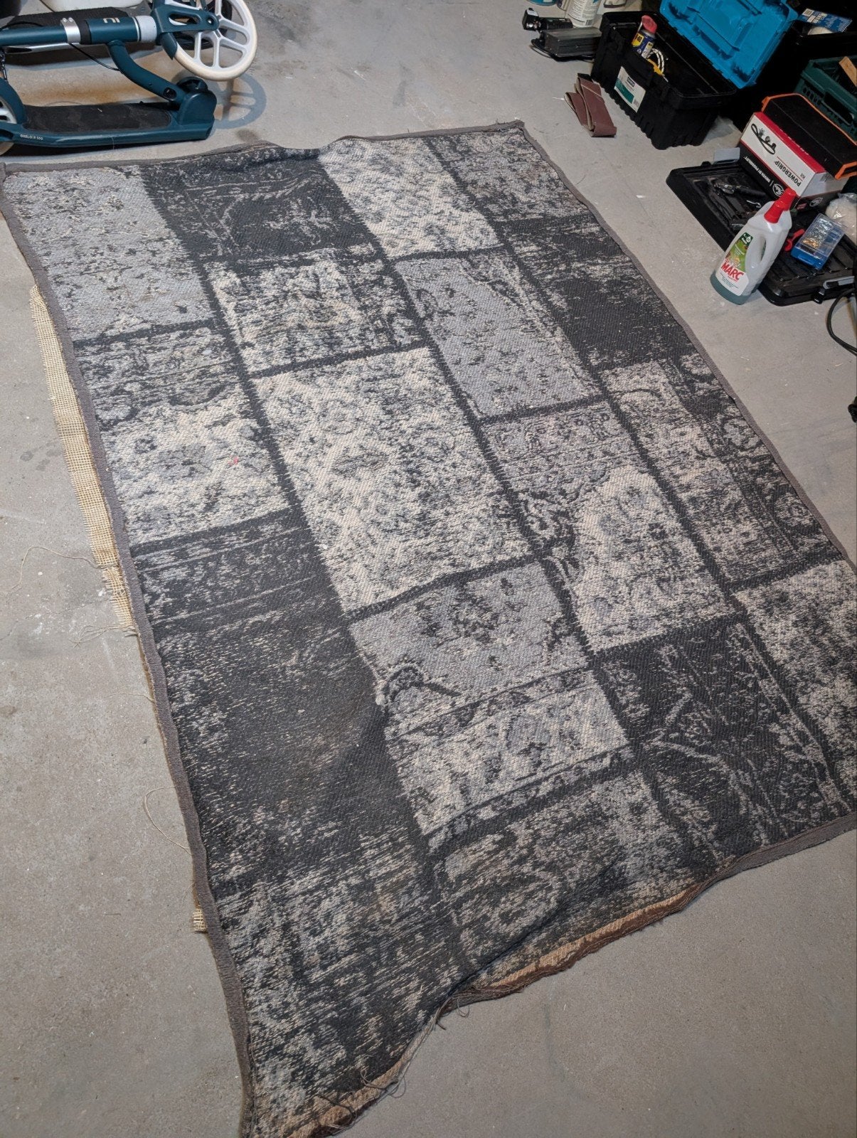 Grijs vloerkleed, Ophalen, Gebruikt, 100 tot 150 cm, Rechthoekig