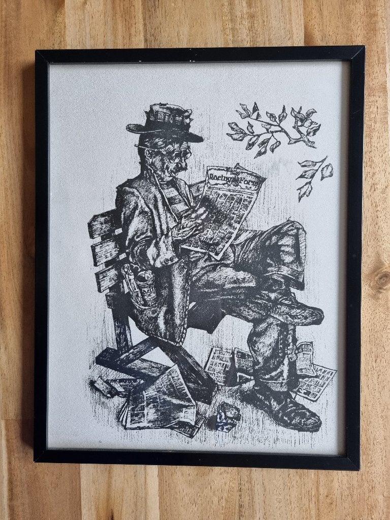 Ingelijste prints van Jim Daly, Antiek en Kunst, Portret of Personen, Ophalen of Verzenden, Tekening, Papier
