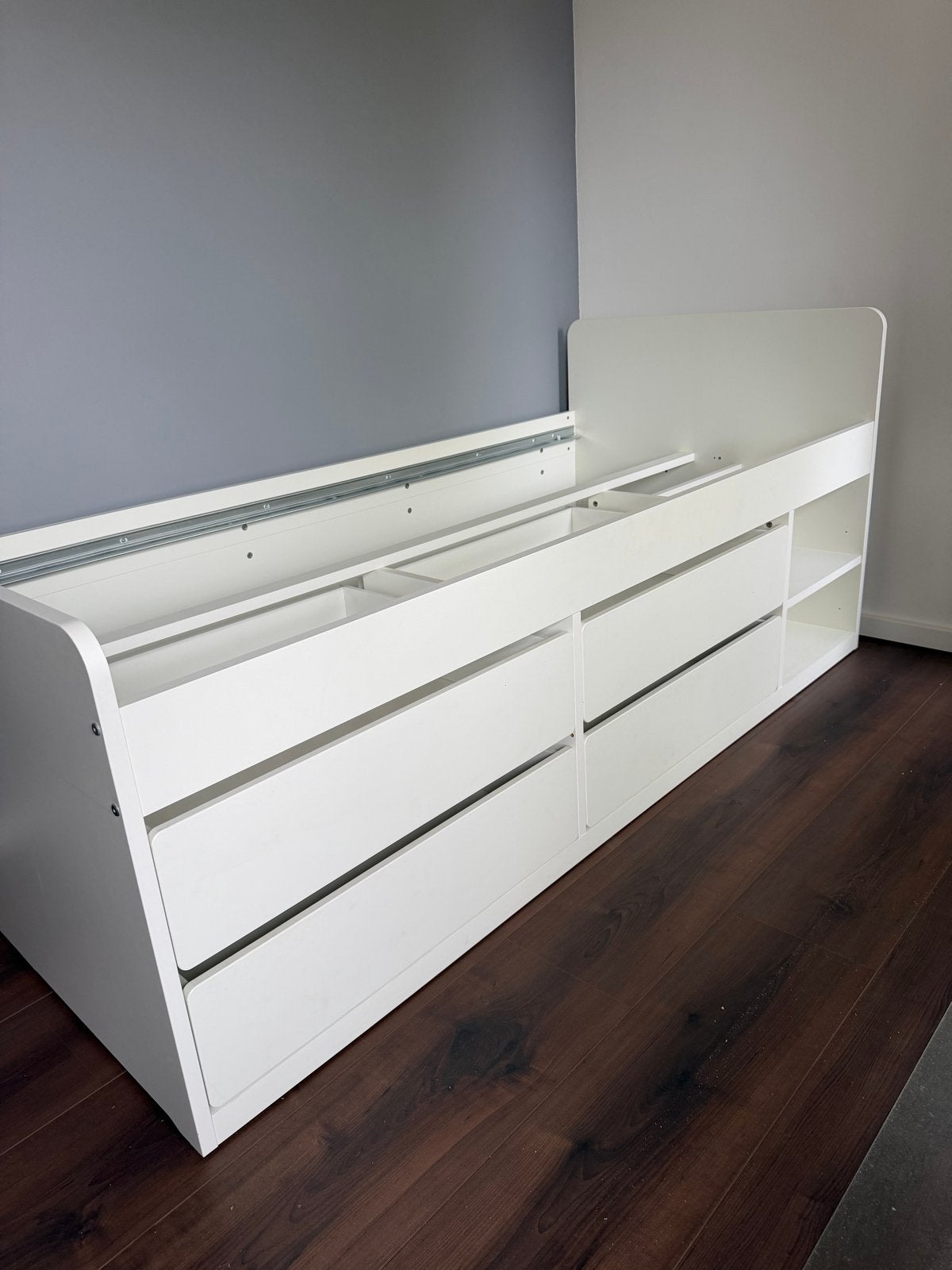 IKEA Släkt bedframe 90x200 cm met opberger, Huis en Inrichting, Ophalen, Gebruikt, 90 cm, Eenpersoons