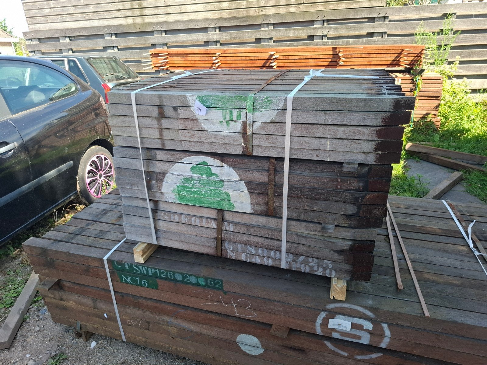hardhout piket palen 4x4x100 cm bezorgen mogel, Ophalen, Nieuw, Hardhout, 250 cm of meer