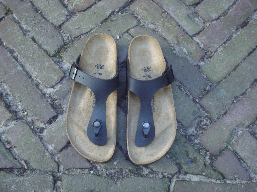 BIRKENSTOCK GIZEH ZWART36 NIEUW GRATIS VERZENDING PER POST, Slippers, Verzenden, Zwart, Nieuw