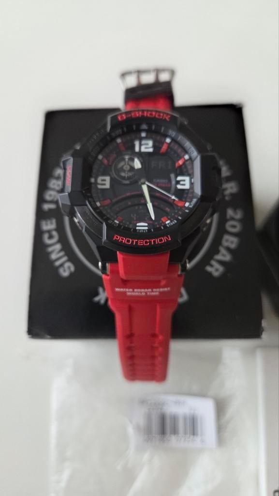 Casio G-Shock GA-1000-4BDR Horloge Rood Zwart, Ophalen, Zo goed als nieuw, Rood, Casio G-Shock