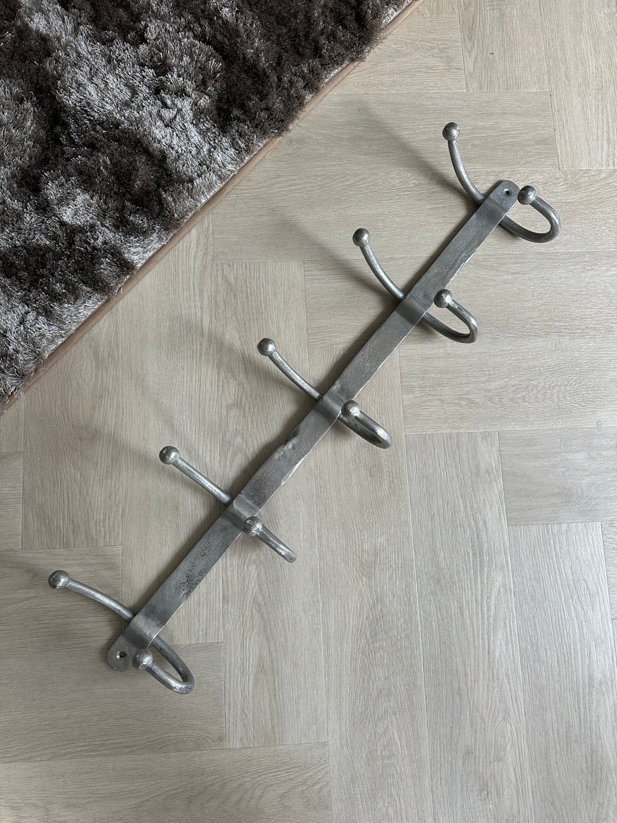Metalen wandkapstok met 5 haken, Wandkapstok, Gebruikt, Ophalen of Verzenden, Minder dan 100 cm