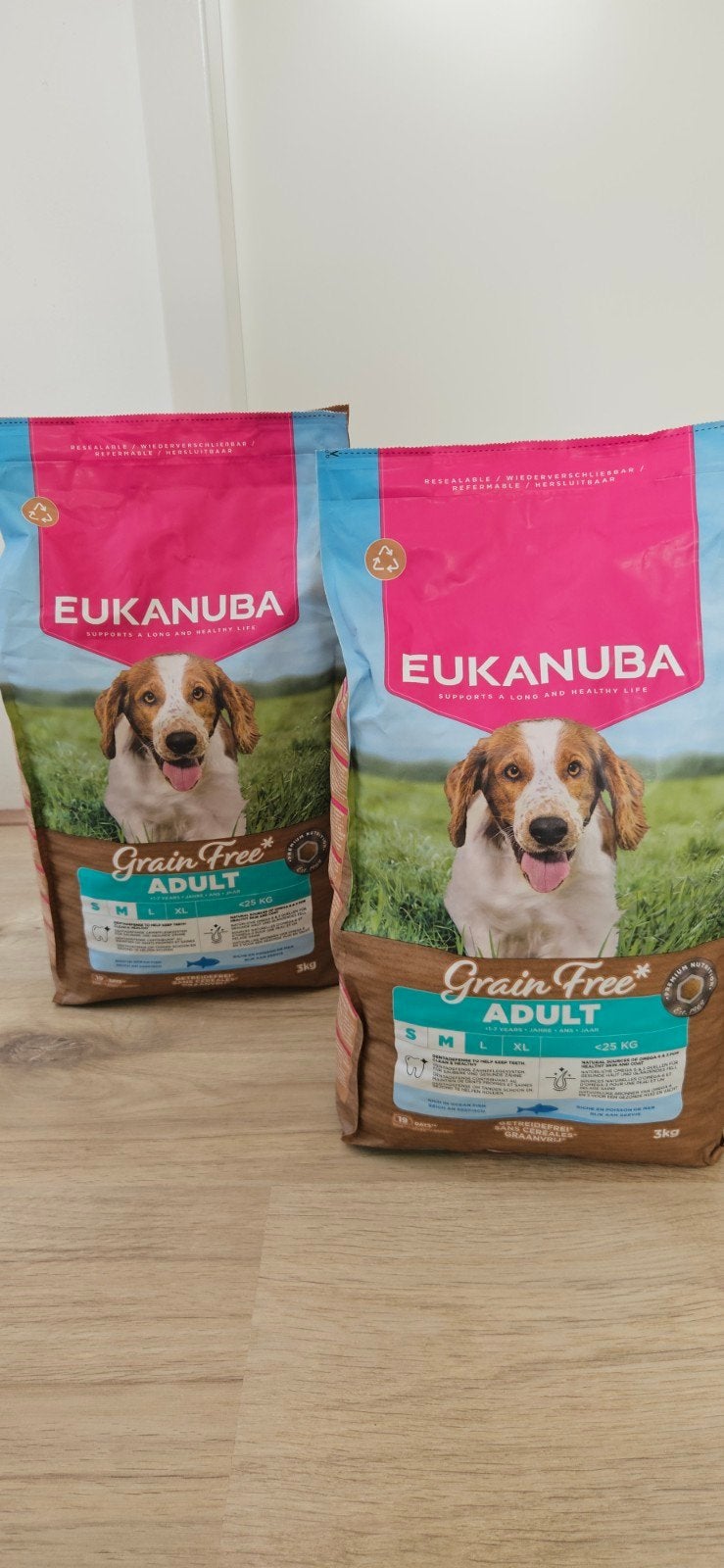 eukanuba honden voer 2 x 3 kilo graan vrij adult, Ophalen of Verzenden, Hond
