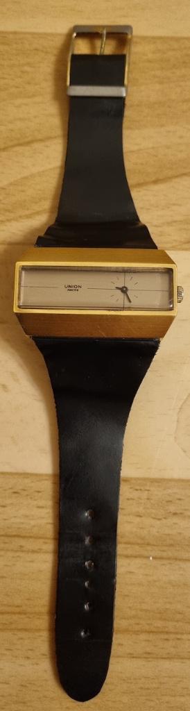 Vintage zeldzame Union Ancre mechanische horloge., Overige merken, Staal, Met bandje, Polshorloge