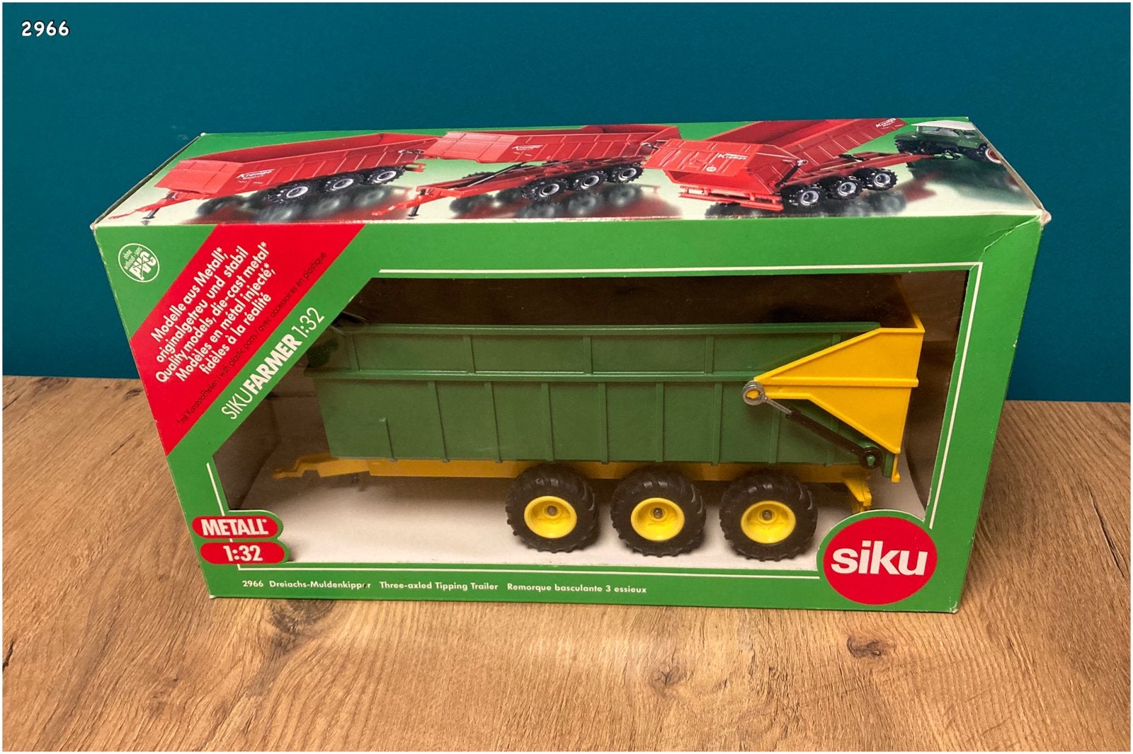 Siku 2966 - Drieassige aanhangkiepwagen 1:32, Ophalen, Gebruikt, Tractor of Landbouw, SIKU
