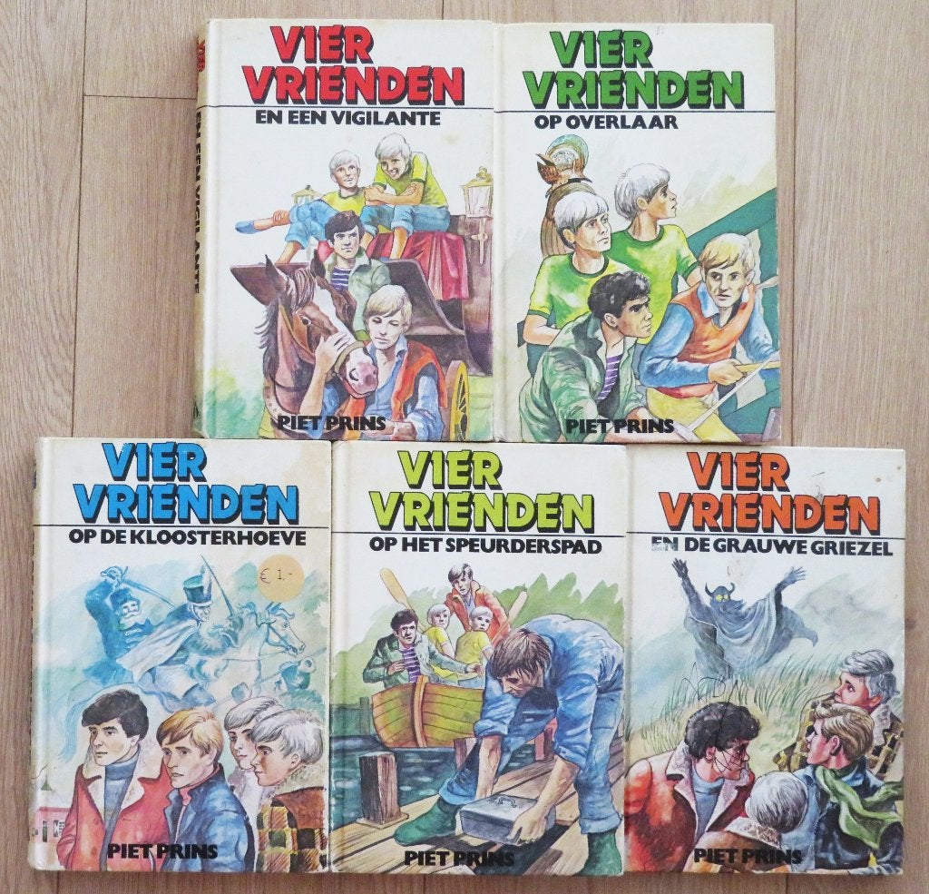 5x Piet Prins: Vier vrienden (Complete serie), Boeken, Ophalen of Verzenden, Gelezen