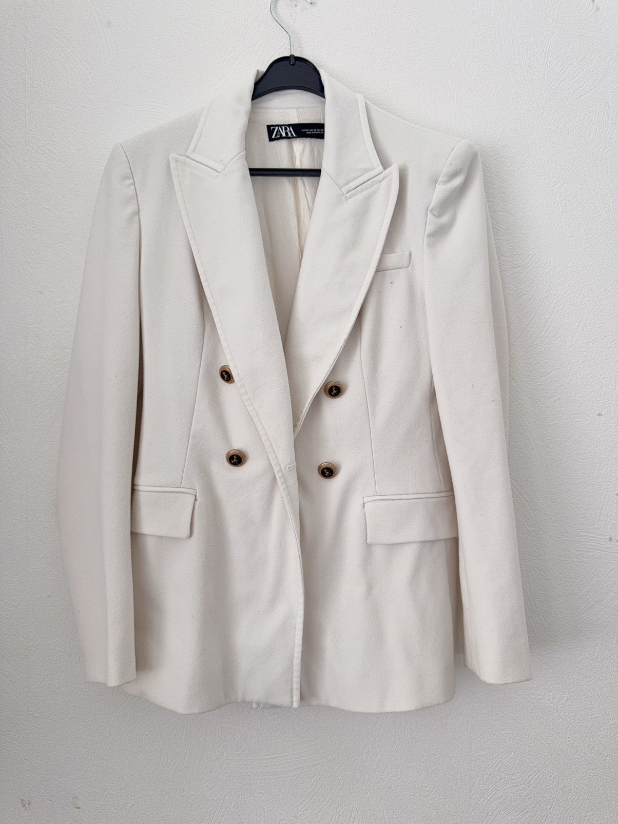 zara Witte getailleerde blazer XS, Ophalen of Verzenden, Zo goed als nieuw, Maat 34 (XS) of kleiner, Wit
