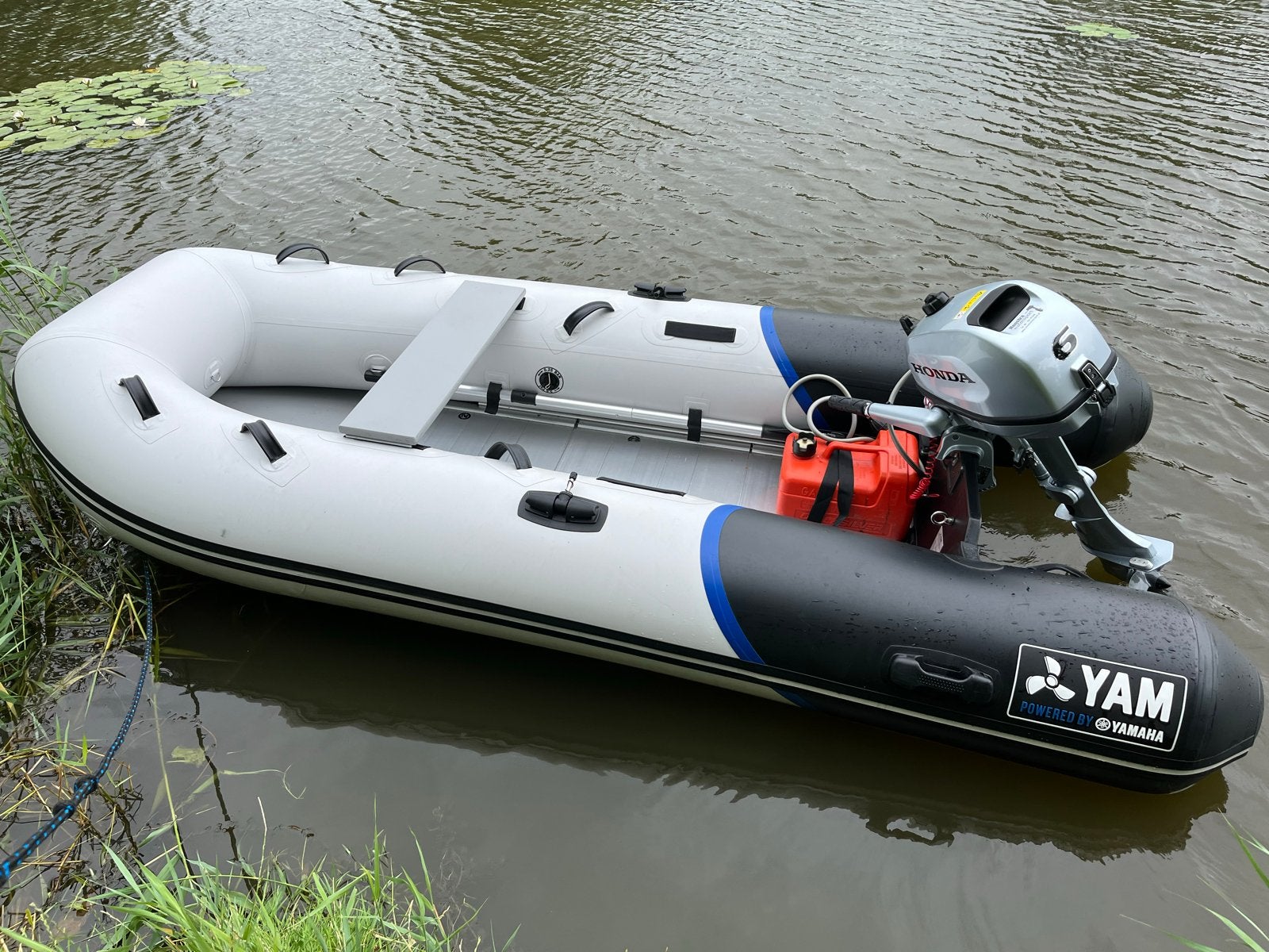 YAM 310S Rubberboot met Honda BF 6pk buitenboordmotor, Watersport en Boten, Ophalen, Aluminium, 6 pk, Yam