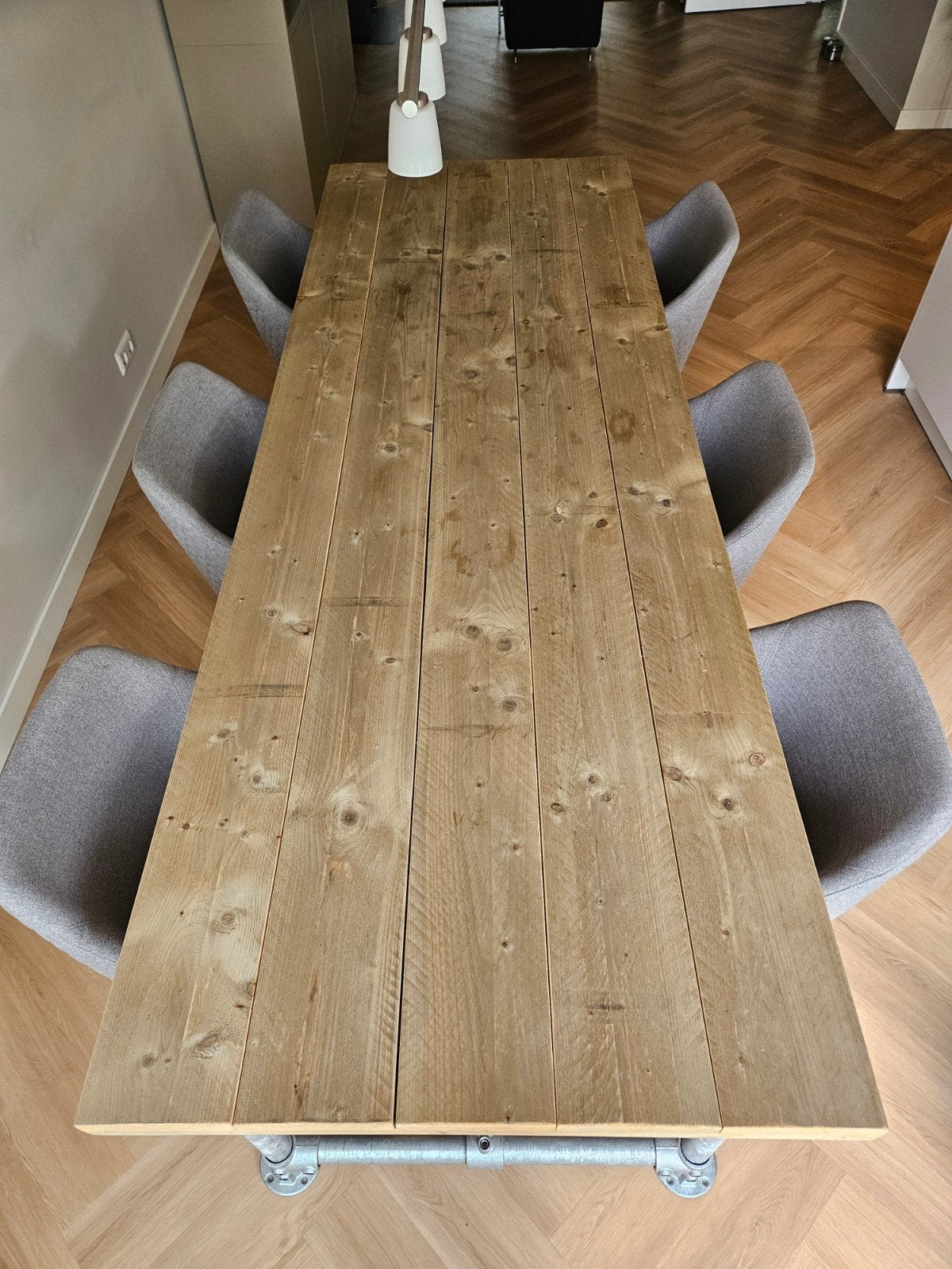 Steigerhouten eettafel of tuintafel 260x90 cm, incl coating, Ophalen, Rechthoekig, 200 cm of meer, 50 tot 100 cm