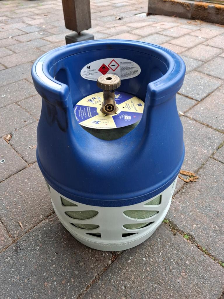 Holthausen gasfles (leeg), Ophalen, Gebruikt
