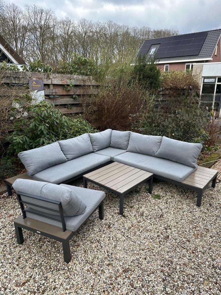 Prachtige Ibiza Loungeset, Tuin en Terras, Ophalen, Meer dan 8 zitplaatsen, Aluminium, Zo goed als nieuw