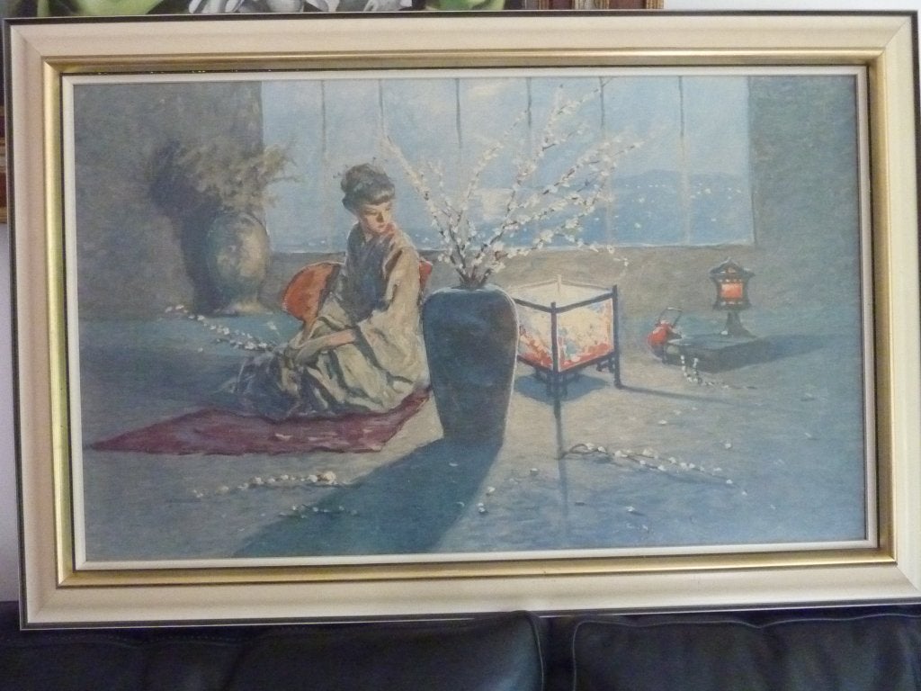 Vintage Art print,Madame Butterfly,Endre Komaromi Kacz,Japan, Ophalen of Verzenden