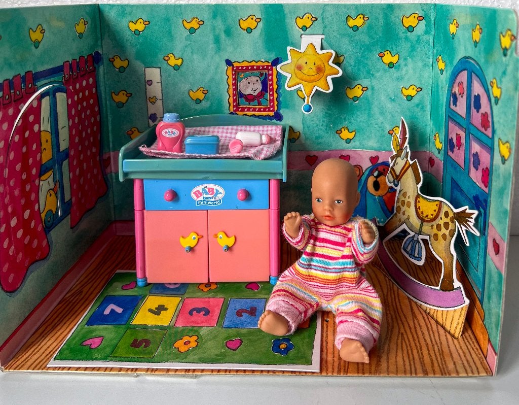 Mini baby born commode met mini baby born popje, Ophalen of Verzenden, Zo goed als nieuw, Overige typen
