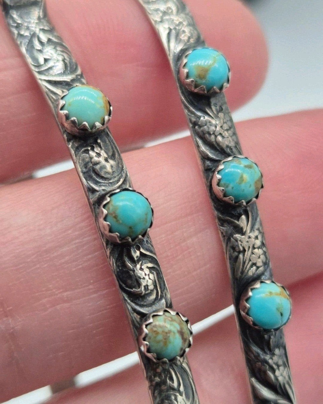 Prachtige zilveren navajo oorbellen, Verzenden, Zilver