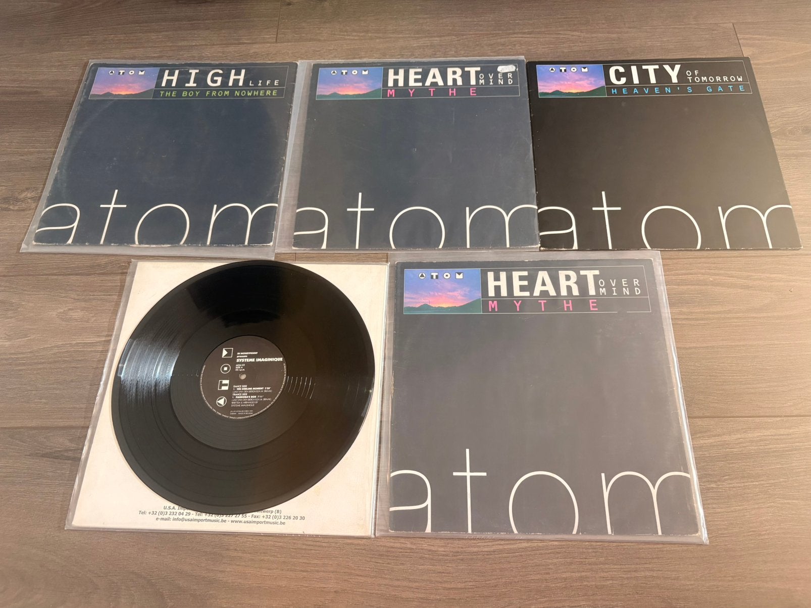 5x ATOM Records, Ophalen of Verzenden, Gebruikt, Overige formaten