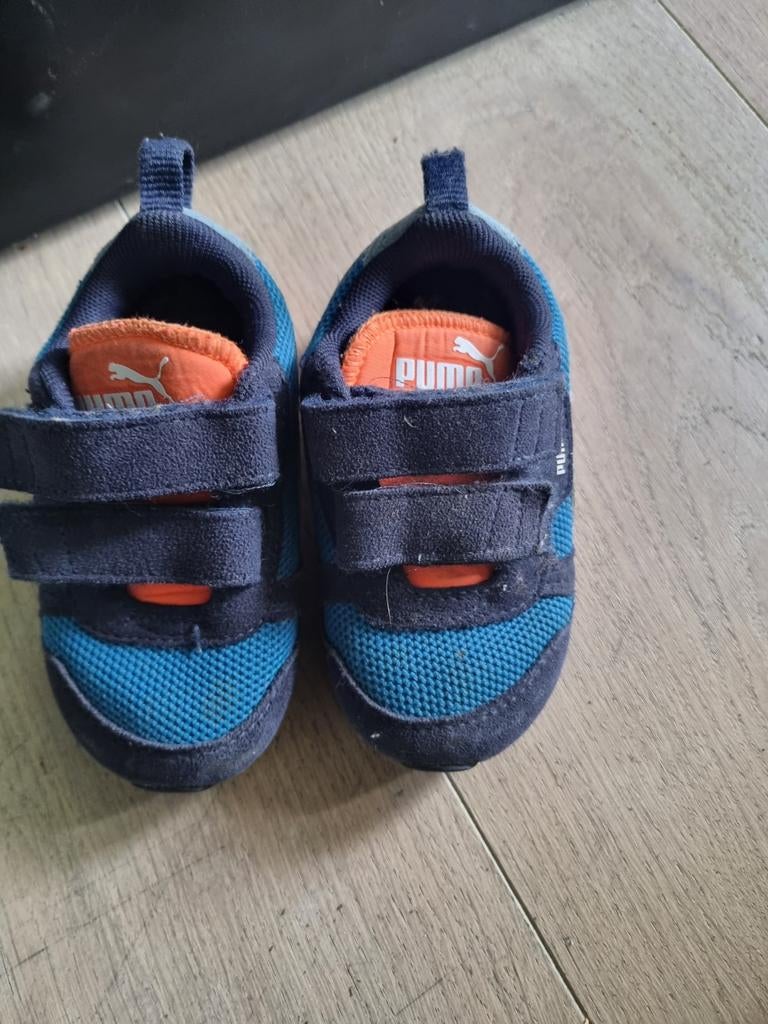 Puma schoentjes maat 21 - Blauw/Oranje, Kinderen en Baby's, Babykleding | Schoentjes en Sokjes, Jongetje of Meisje, Puma, Ophalen of Verzenden