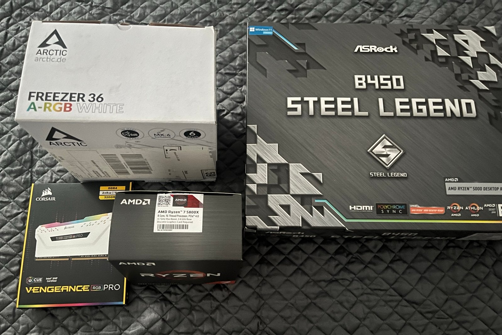 Ryzen 7 5800X Upgrade kit|  B450, RAM, Koeler, Computers en Software, Overige Computers en Software, Zo goed als nieuw, Ophalen of Verzenden