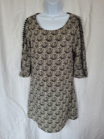 Gave zwart-beige jurk mt S merk Maison Scotch, ., Zwart, Ophalen of Verzenden, Zo goed als nieuw