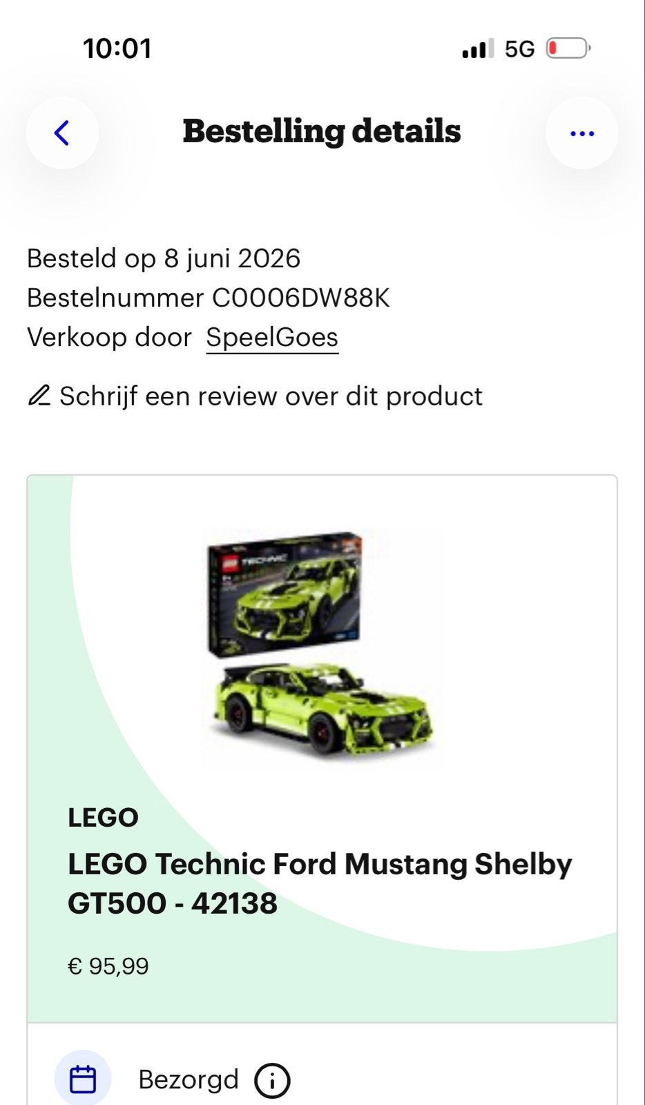 LEGO Technic Ford Mustang Shelby GT500 - 42138 (Nieuw), Ophalen of Verzenden, Nieuw