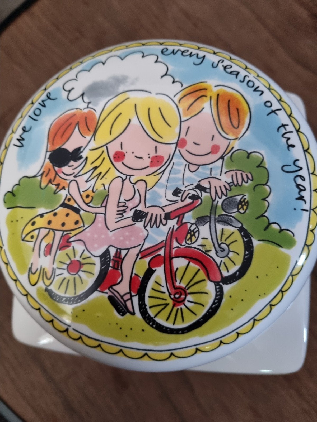 Blond Amsterdam bewaarpot 'We love every season of the year', Meerkleurig, Overige stijlen, Nieuw, Ophalen of Verzenden