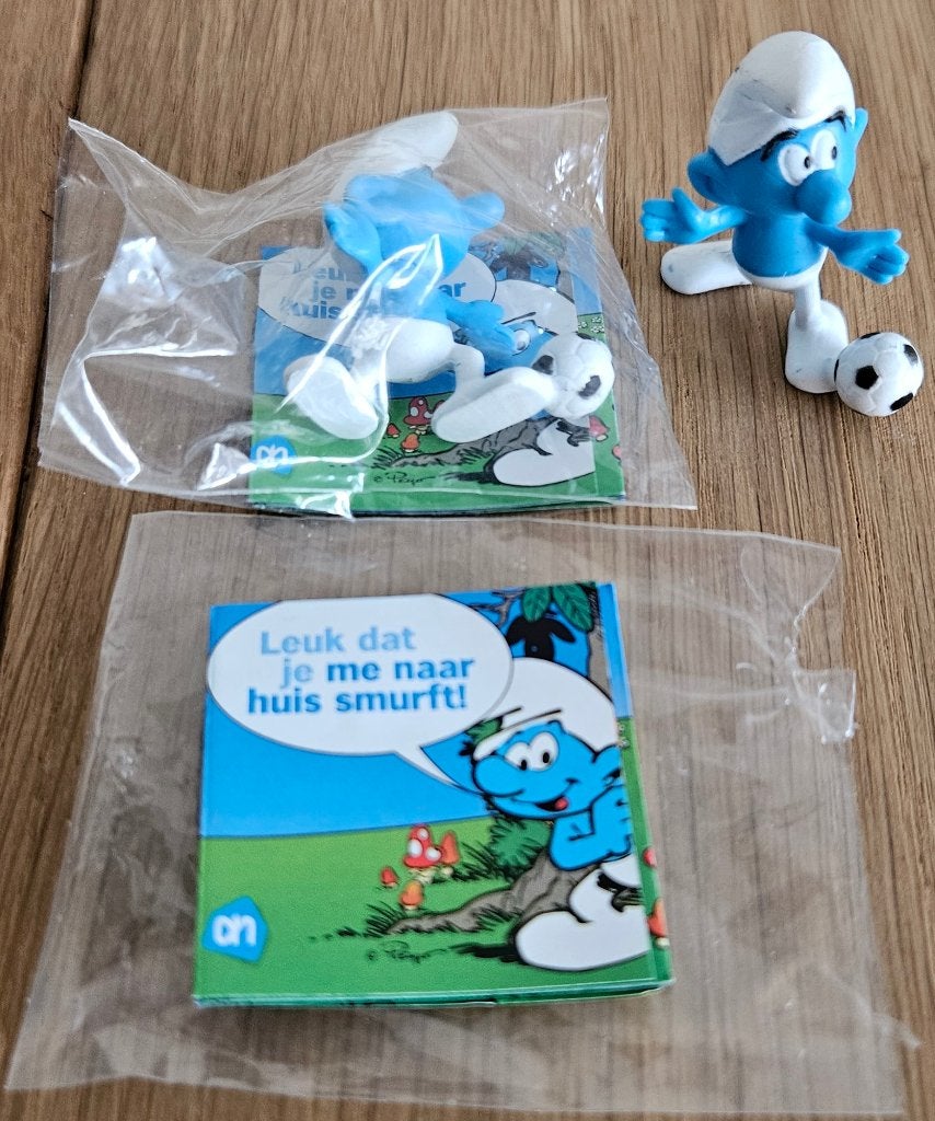 Voetbalsmurf uitgave AH (2 x) & meer poppetjes en figuurtjes, Ophalen of Verzenden, Nieuw, Verschillende Smurfen, Poppetje, Figuurtje of Knuffel