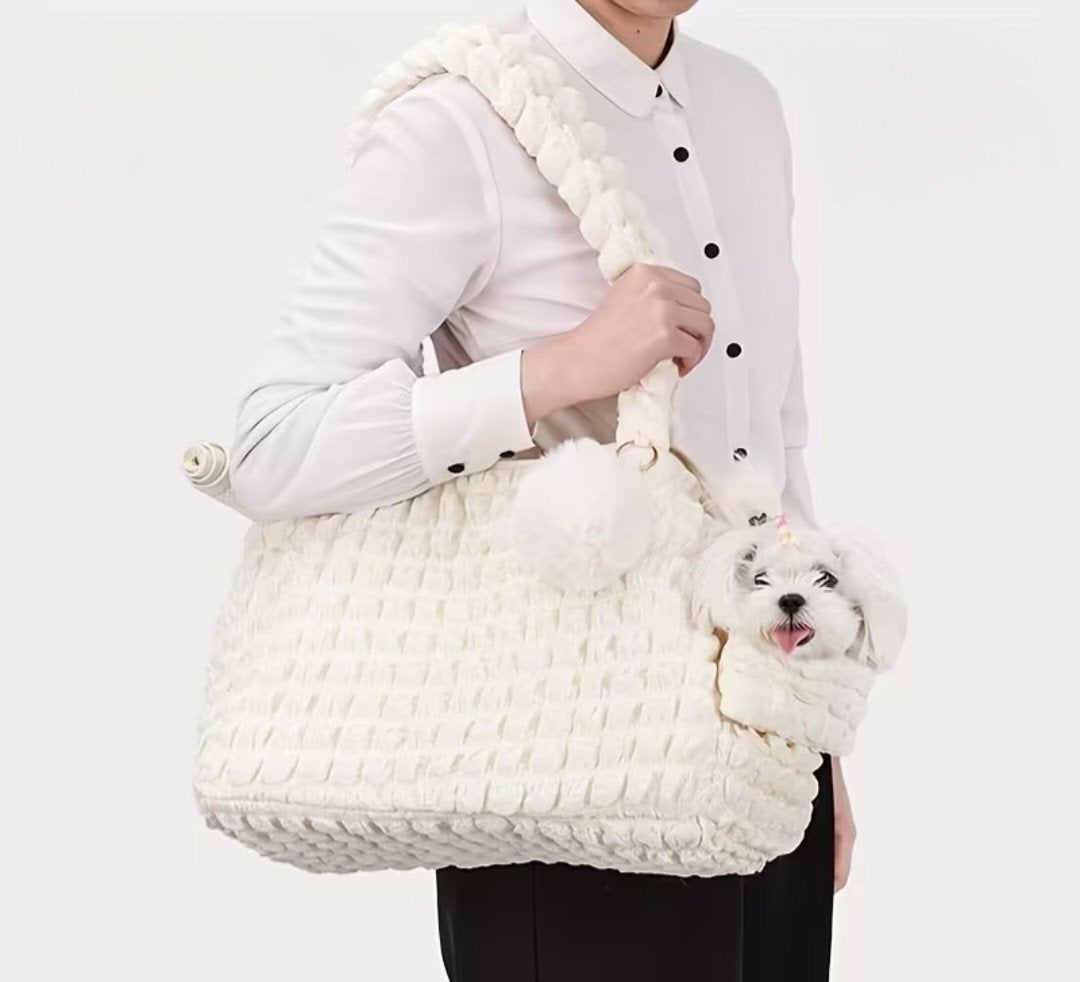 Honden of katten tas - gebroken wit - cloud bubble - 39  27, Dieren en Toebehoren, Ophalen of Verzenden, Nieuw, Draagtas/-zak