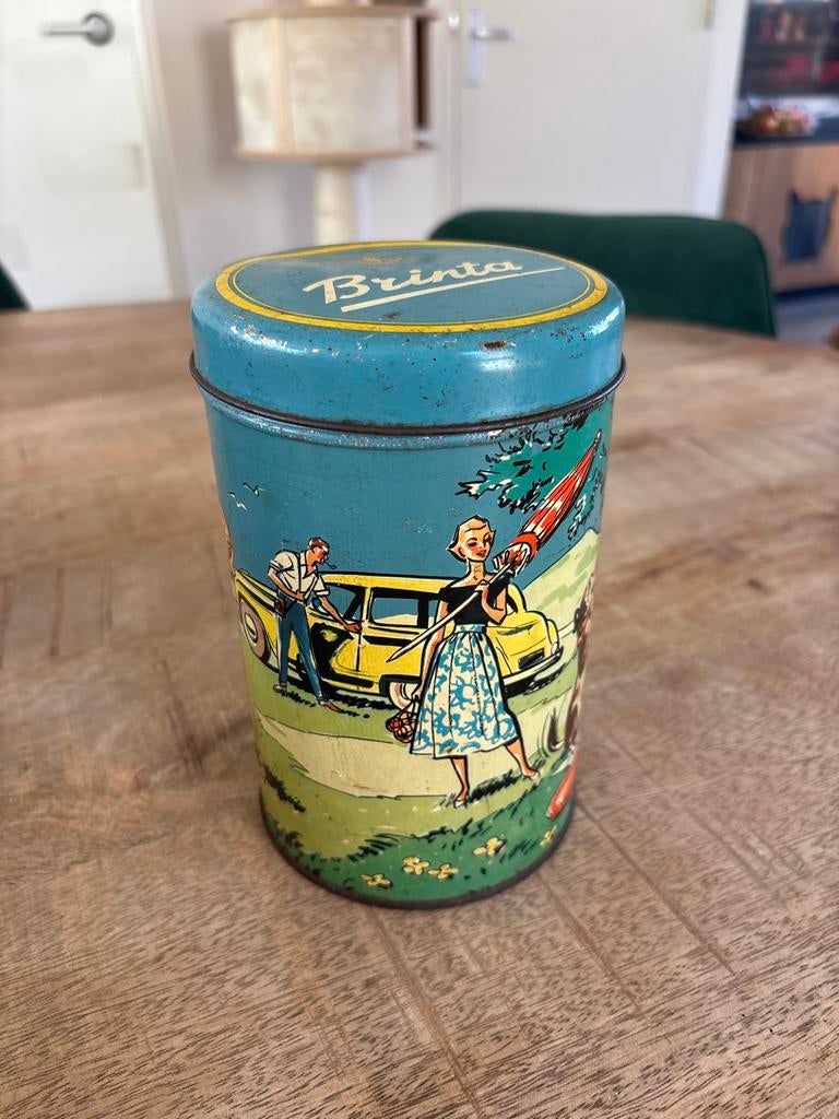 Vintage Brinta Blik - Nostalgische Ontbijtgranen Bus, Ophalen of Verzenden