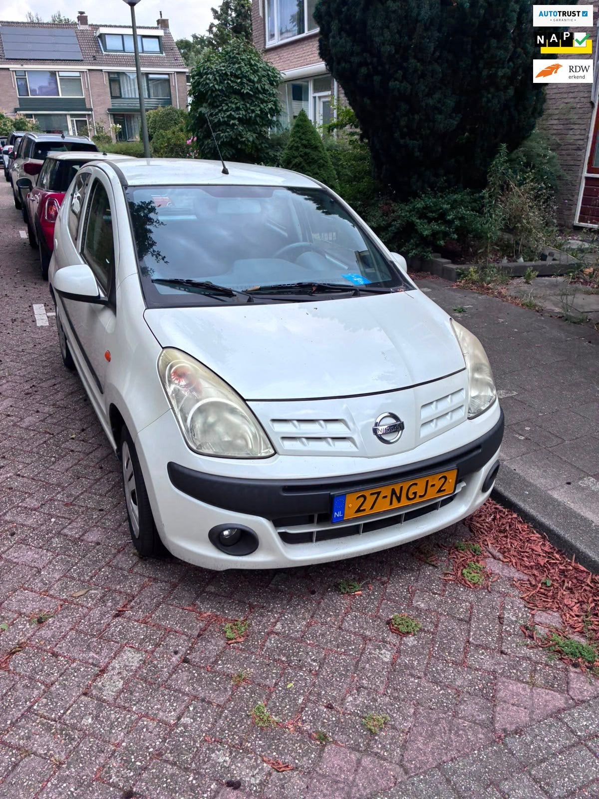 Nissan Pixo 1.0 Acenta/ZUINIG/weinig-km 65000/NAP/airco/nw-A, Auto's, Nissan, Voorwielaandrijving, Euro 5, Stof, Gebruikt