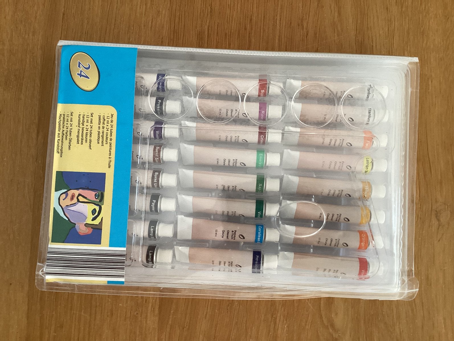Olieverf 24 tubes van 12 ml nieuw, Hobby en Vrije tijd, Ophalen of Verzenden, Nieuw, Olieverf