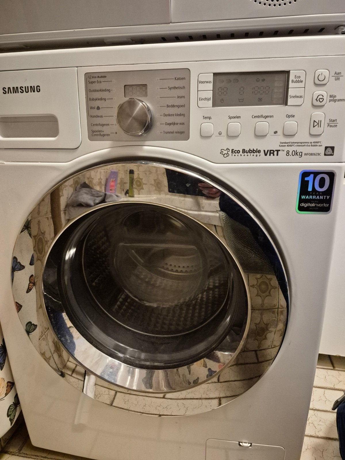 Samsung EcoBubble WF0806Z8C 8kg 1600t defect, Ophalen