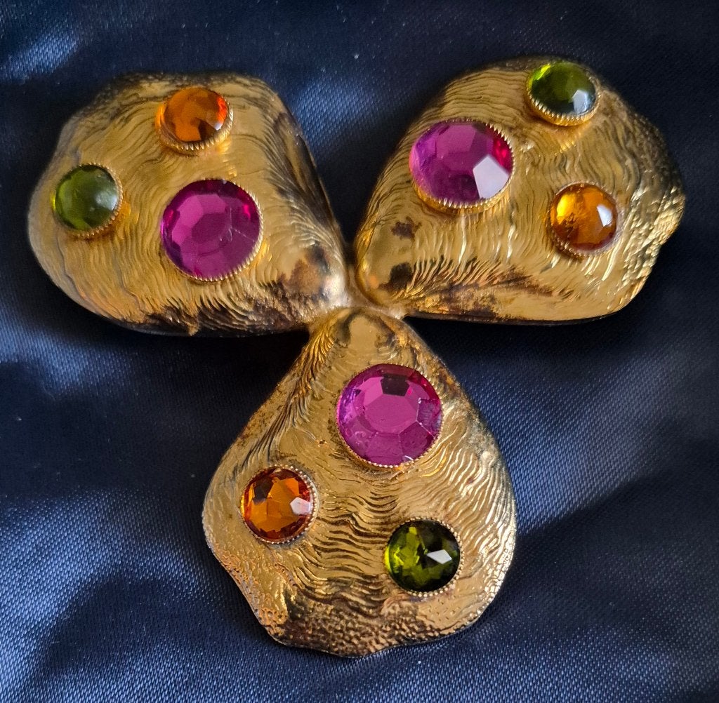 prachtige vintage broche, Ophalen of Verzenden, Zo goed als nieuw, Overige kleuren, Overige materialen