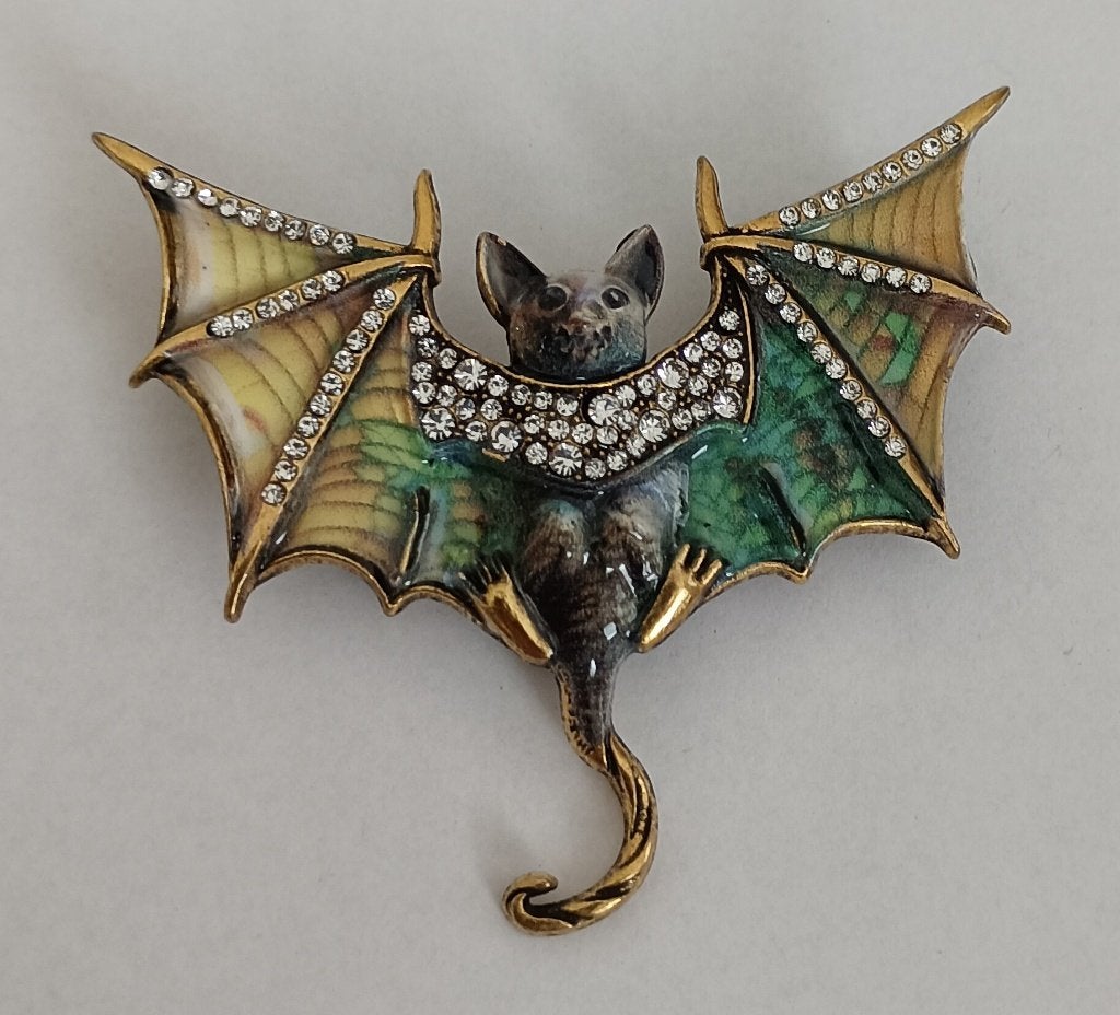 Vleermuis broche, Overige materialen, 4 tot 7 cm, Overige kleuren, Nieuw